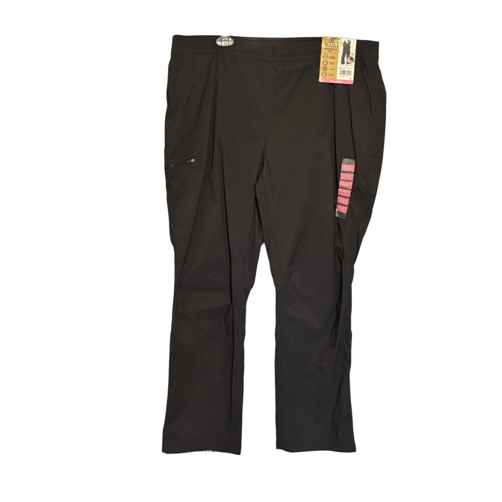 Zeroxposur Lined Stretch Pants Men's XXL Black Elastic Waistband Side Zip Pocket